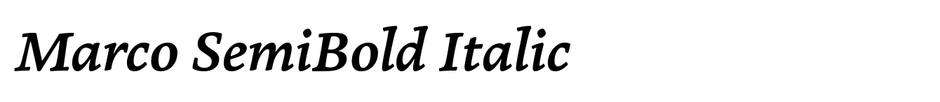Marco SemiBold Italic
